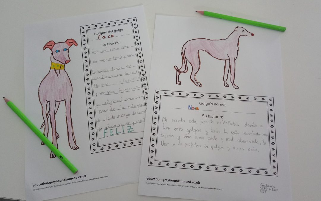 Actividad de colorear y escritura creativa